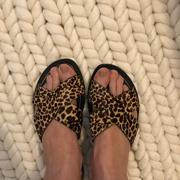 J. Crew Shoes - JCrew cheetah print slides